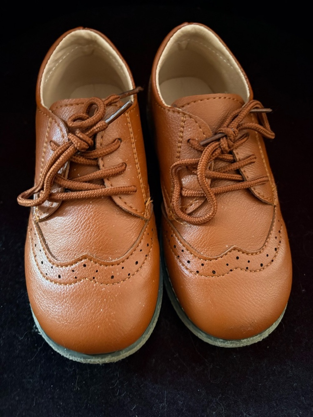 Kids Brown Leather Oxford Shoes - Classic Style